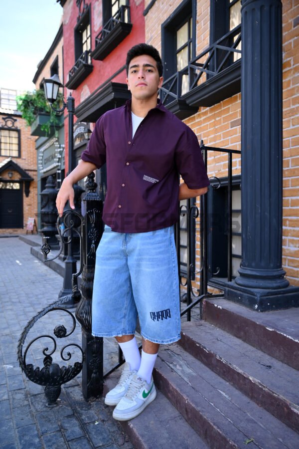 printed oversized shirt - Image 8