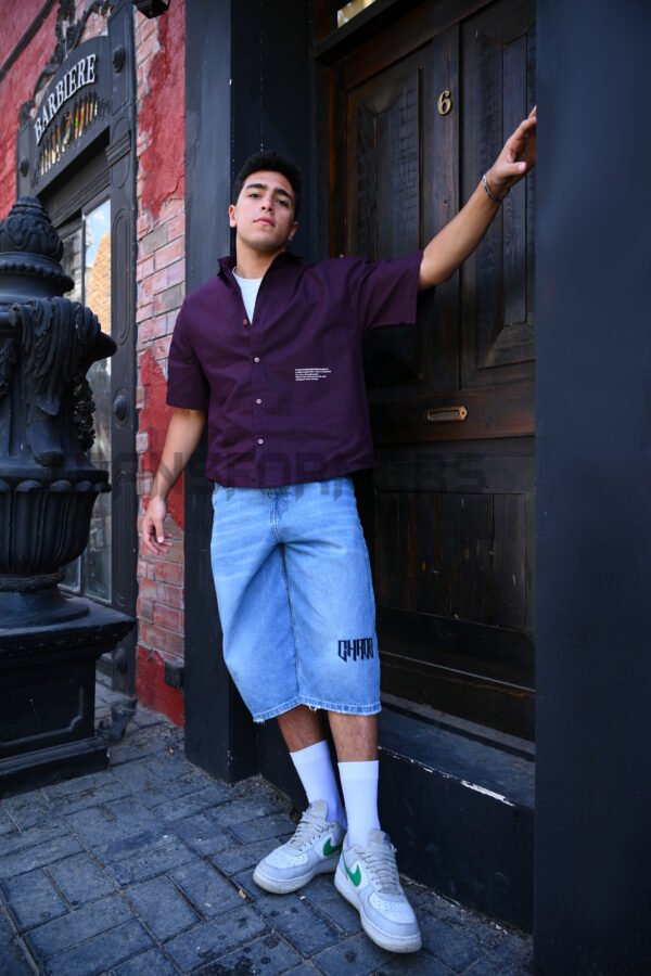 printed oversized shirt - Image 9
