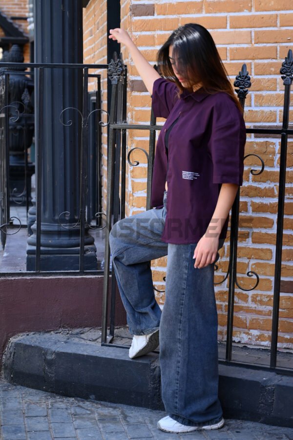 printed oversized shirt - Image 11