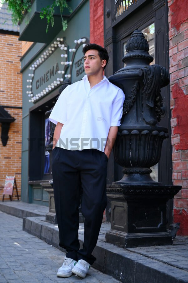 printed oversized shirt - Image 11