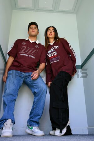 Race Collar Oversized T_shirt
